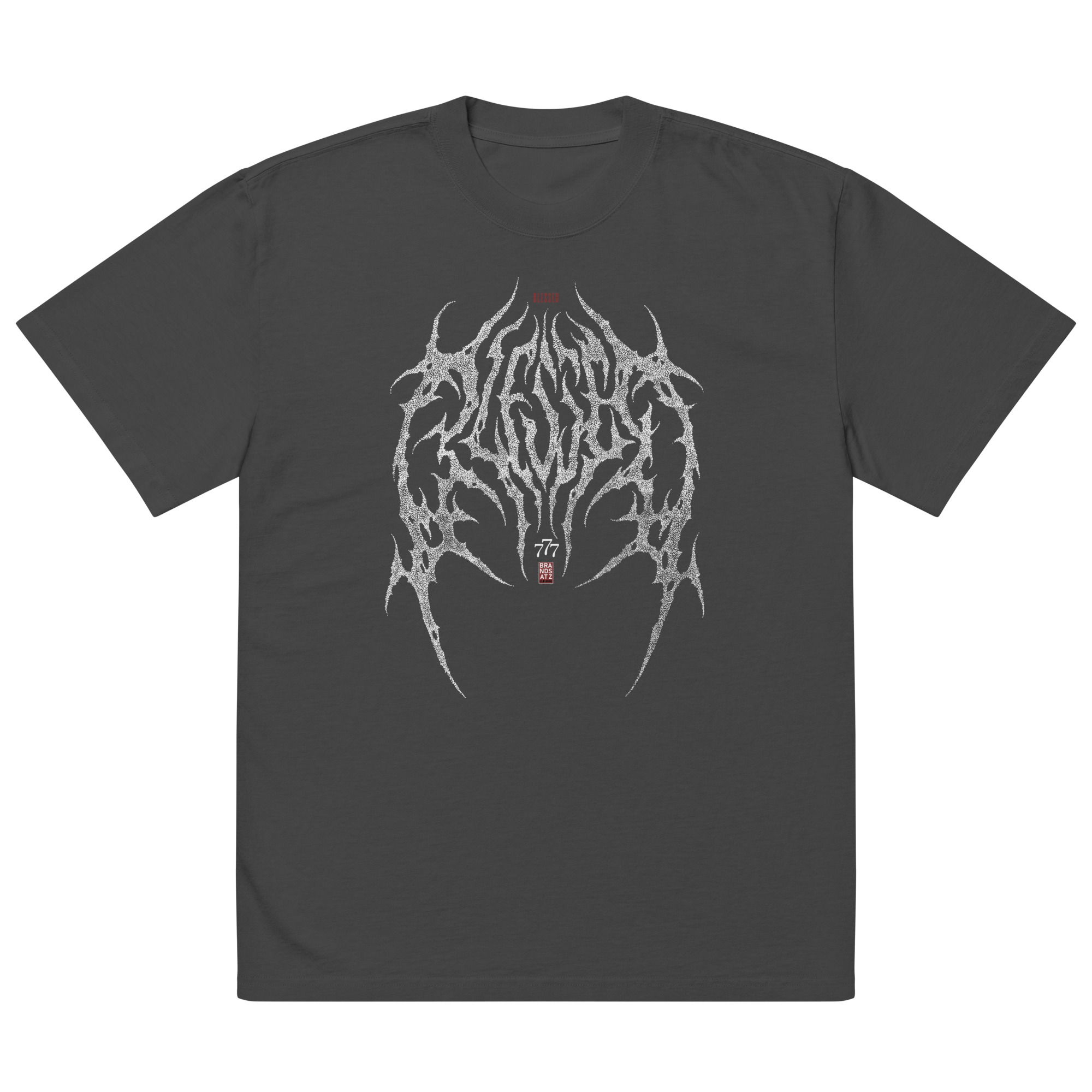Blessed Extreme Metal Lettering Oversized faded t-shirt