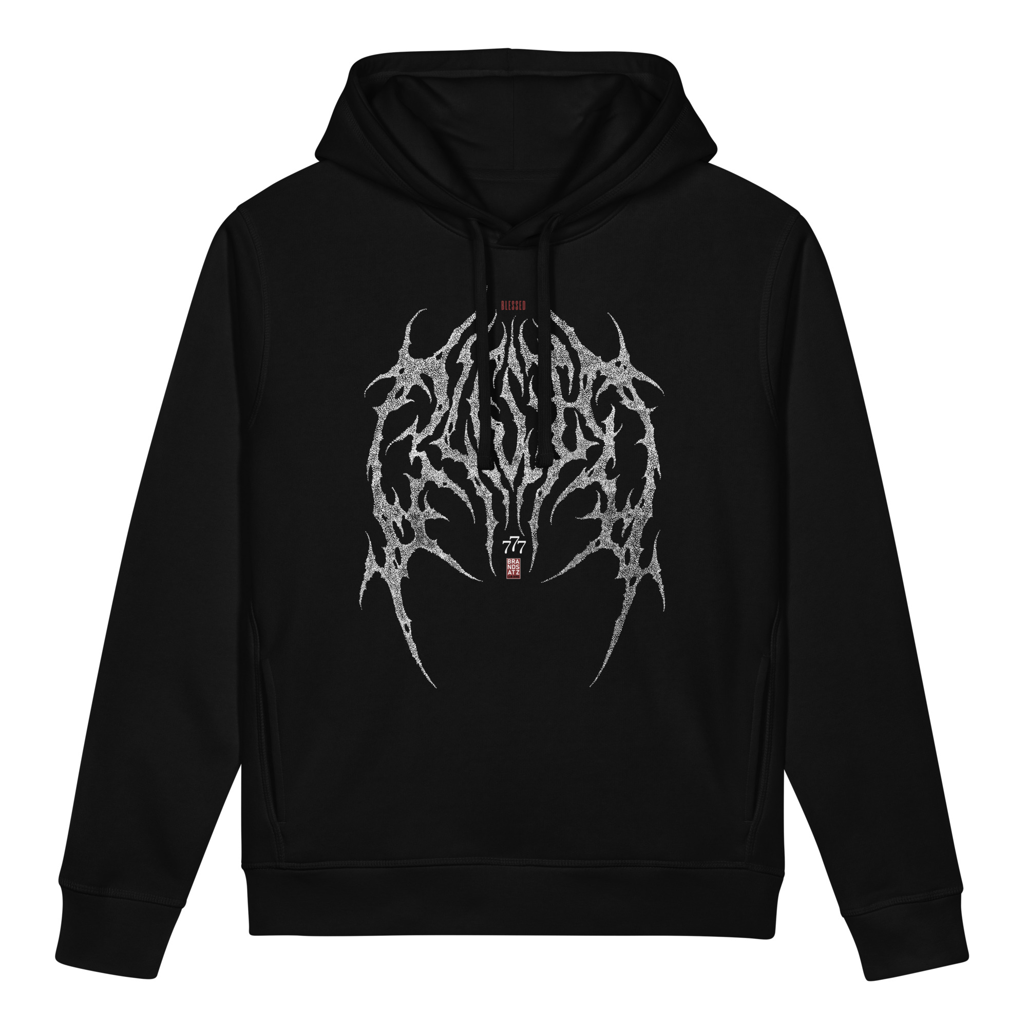 Blessed Extreme Metal Lettering Unisex organic side pocket hoodie