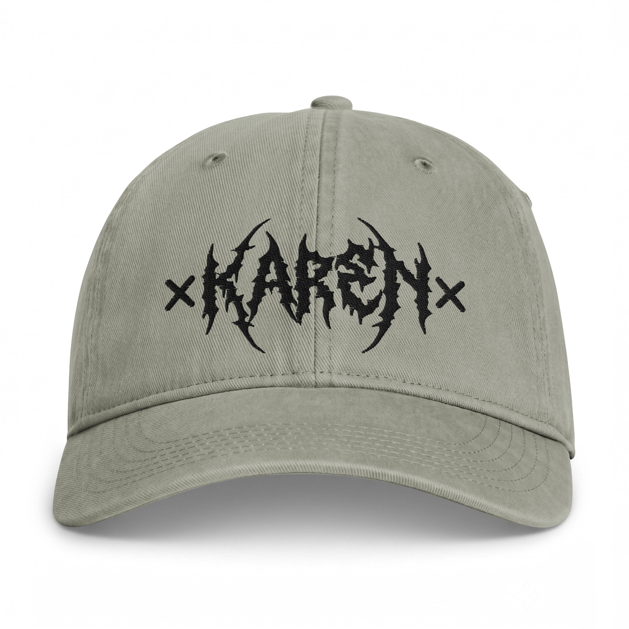 Alpha Karen • schwarz bestickte Coastal Washed Cap